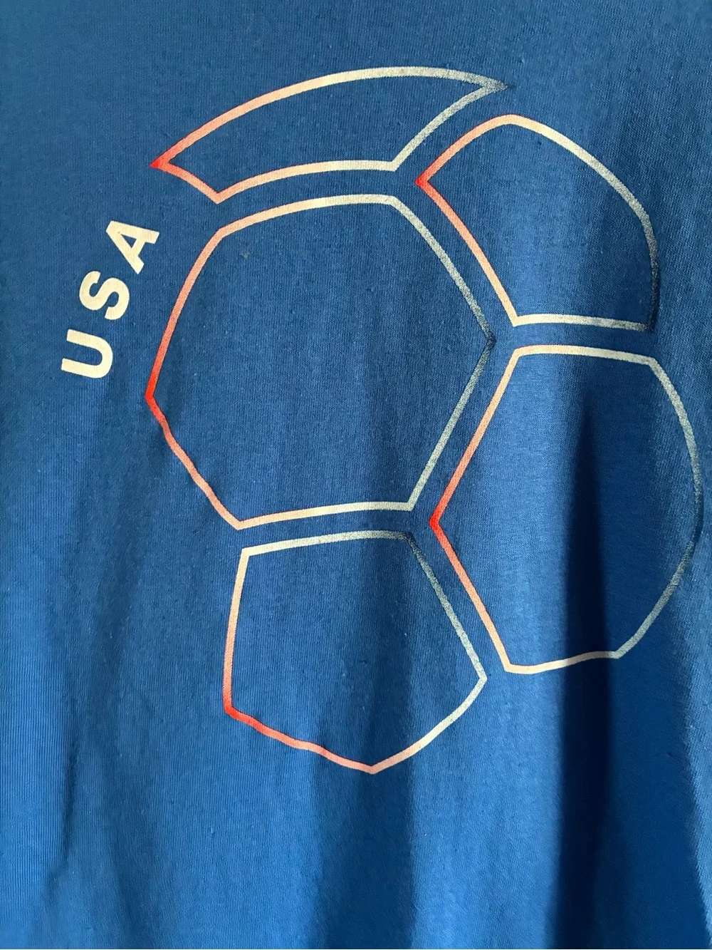 Bright Blue USA Soccer Graphic Short Sleeve Tee